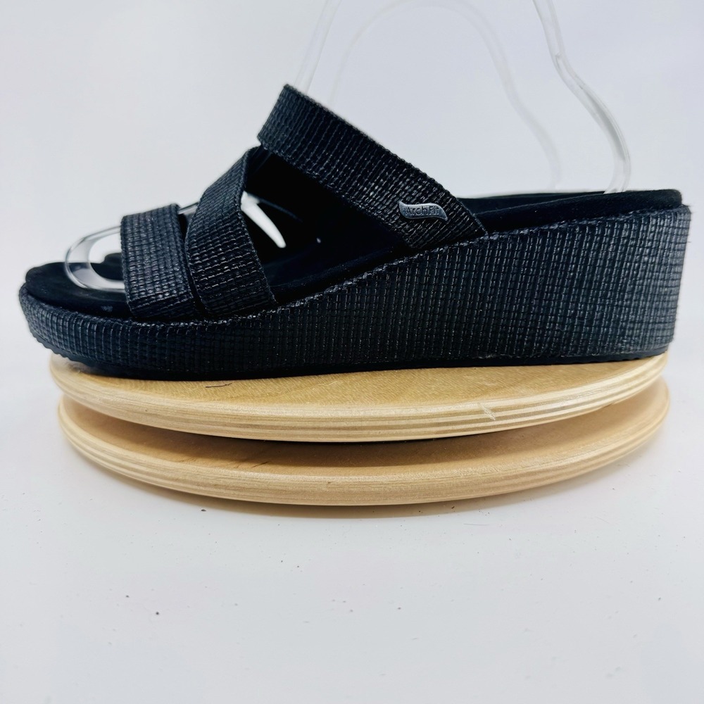 Skechers Martha Stewart Beverlee Platform Sandals Womens 9 Black‎ Comfort Shoes